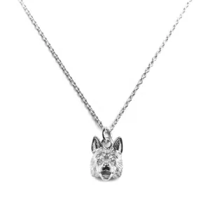 Dog Fever Sterling Silver German Shepherd Muzzle Necklace