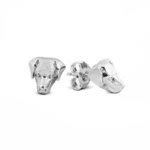 Dog Fever Sterling Silver Labrador Retriever Muzzle Earrings