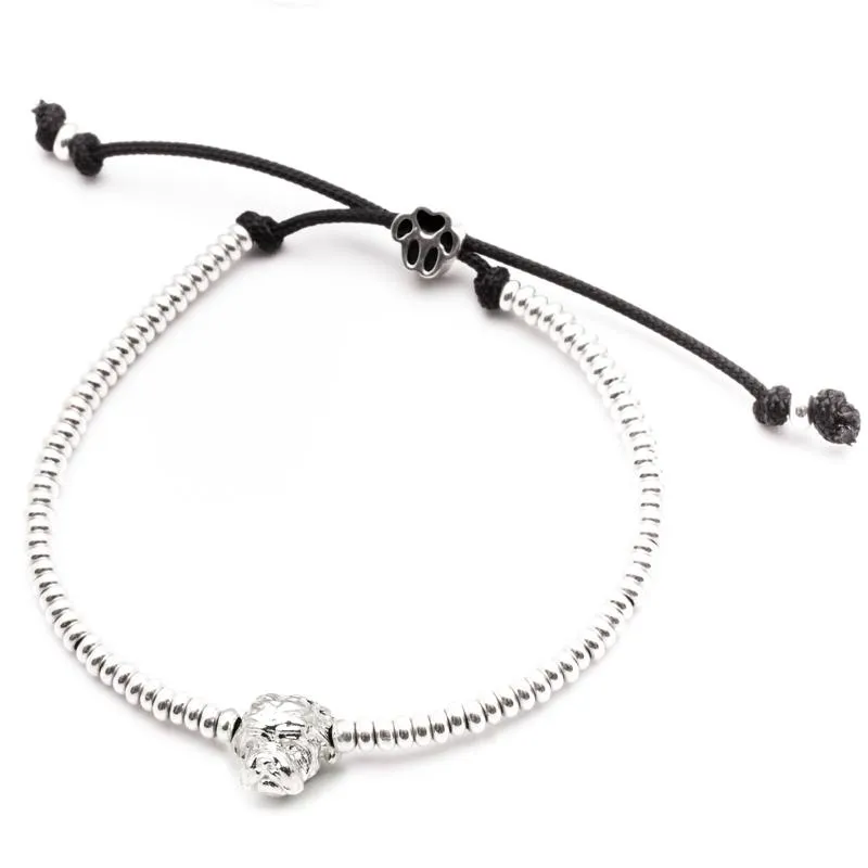 Dog Fever Sterling Silver Maltese Muzzle Bracelet D