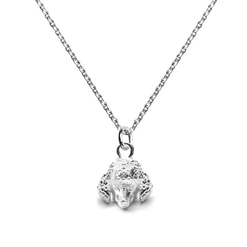 Dog Fever Sterling Silver Poodle Muzzle Necklace