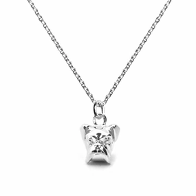 Dog Fever Sterling Silver Boxer Muzzle Necklace