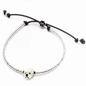 Dog Fever Sterling Silver Enamelled Maltese Muzzle Bracelet