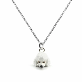 Dog Fever Sterling Silver Enamelled Poodle Muzzle Necklace