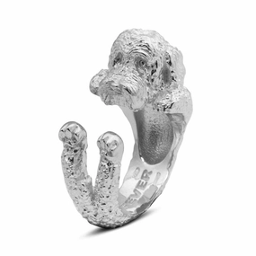 Dog Fever Sterling Silver Labradoodle Hug ring D