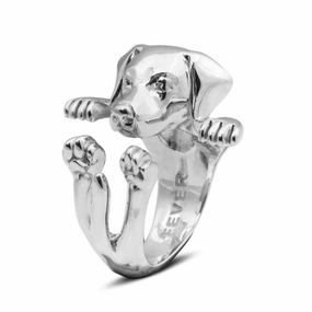 Dog Fever Sterling Silver Labrador Hug Ring