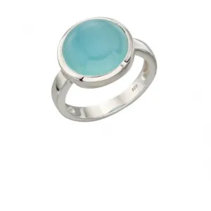 Elements Silver Blue Agate Ring R3586T