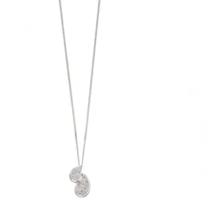 Elements Silver Double Pave Teardrop Pendant P4540C