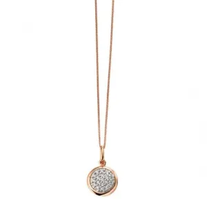 Elements Silver Pave Zirconia Circle Pendant P4413C