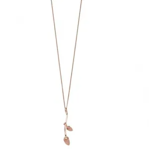 Elements Silver Rose Gold Plate Rose Bud Pendant P4546P