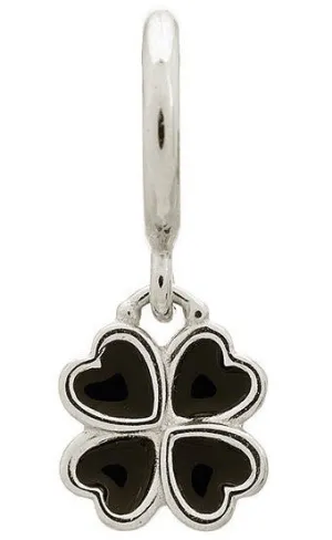 Endless Jewellery Charm Clover Black Silver