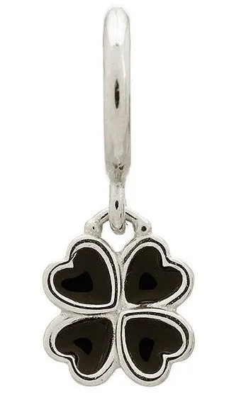 Endless Jewellery Charm Clover Black Silver