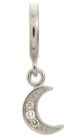 Endless Jewellery Charm Moon Shine Drop White Silver