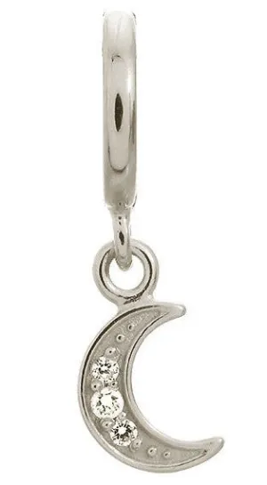 Endless Jewellery Charm Moon Shine Drop White Silver