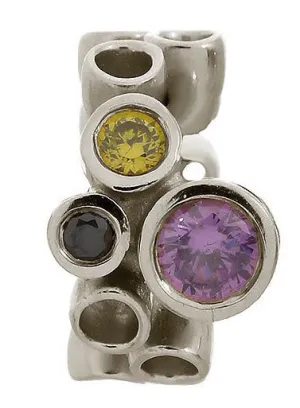 Endless Jewellery Charm Multi Gemstones Amethyst Silver