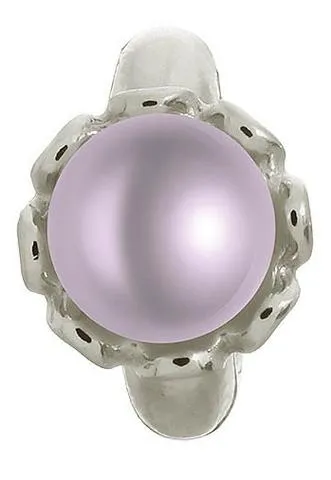 Endless Jewellery Sterling Silver Purple Pearl Flower Charm D
