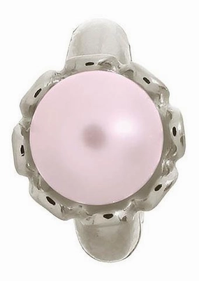 Endless Jewellery Sterling Silver Rose Pink Pearl Flower Charm D