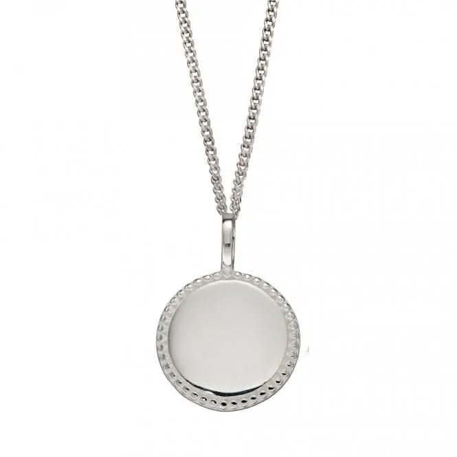 Engravable Disc with Millegrain Edge Pendant P5000