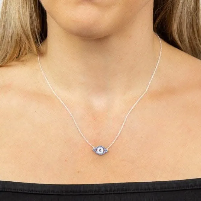 Evil Eye Necklace with Zirconia N4423