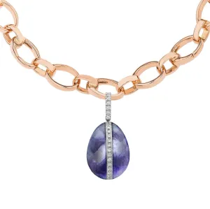 Faberge 18ct White Gold Diamond Blue John Charm Limited Edition