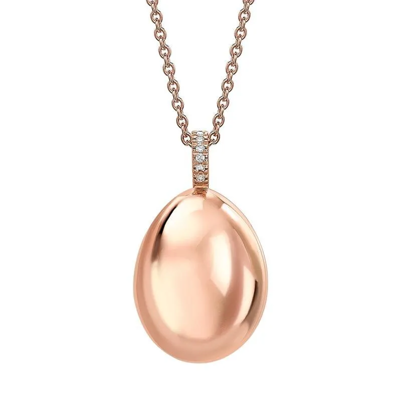 Faberge Essence 18ct Rose Gold Diamond Pendant
