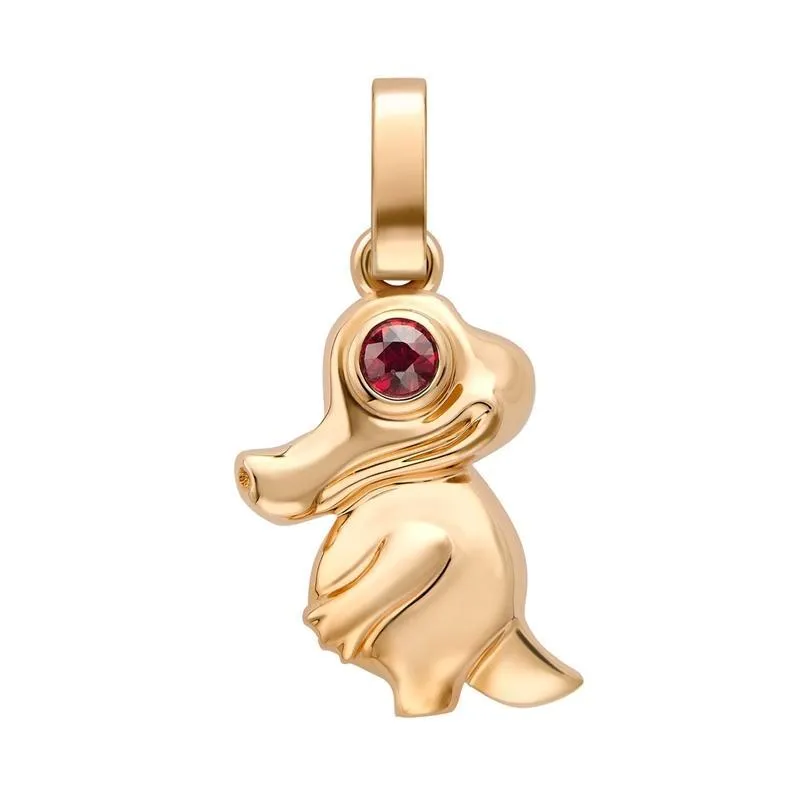 Faberge Essence Rose Gold Ruby Crocodile Charm