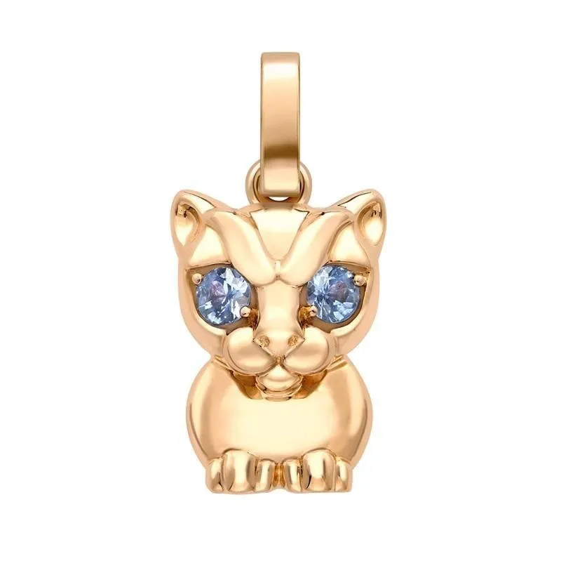 Faberge Essence Rose Gold Sapphire Cat Charm D