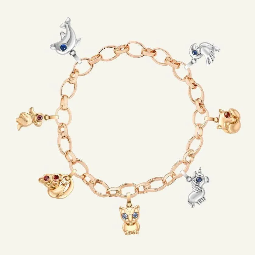 Faberge Essence White Gold Sapphire Parrot Charm D