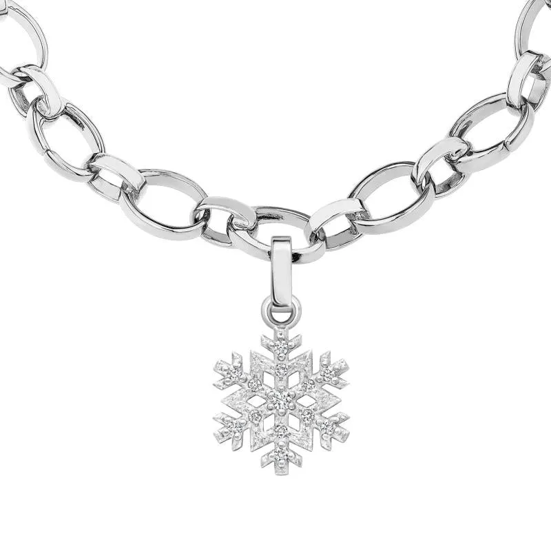Faberge Heritage 18ct White Gold Diamond Snowflake Charm
