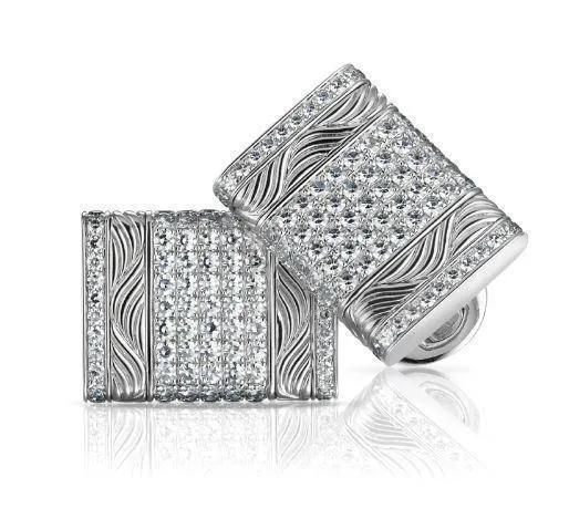 Faberge Heritage Pavel 18ct White Gold Diamond Cufflinks