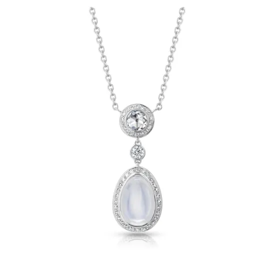 Faberge Imperial Sasha 18ct White Gold Moonstone Pendant