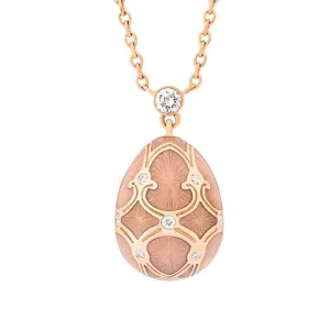 Faberge Palais Tsarskoye Selo 18ct Rose Gold Diamond Small Pendant