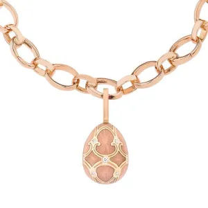 Faberge Palais Tsarskoye Selo Rose Gold Pink Enamel Charm
