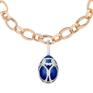 Faberge Palais Yelagin 18ct White Gold Royal Blue Enamel Charm