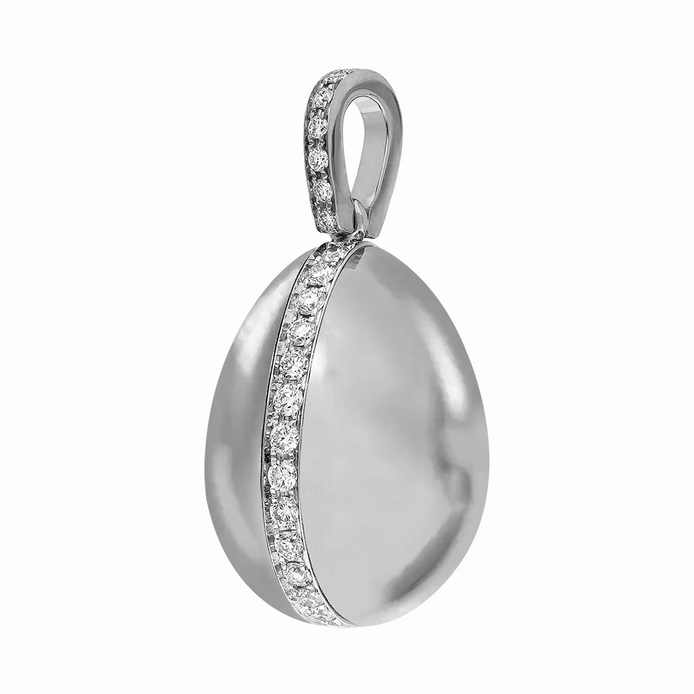 Faberge Heritage 18ct White Gold 0.18ct Diamond Egg Charm Exclusive Edition