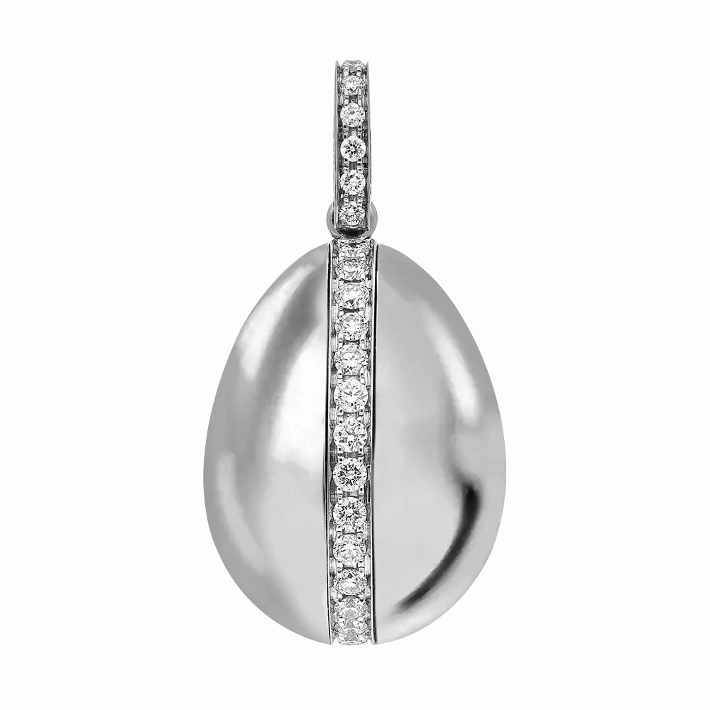 Faberge Heritage 18ct White Gold 0.18ct Diamond Egg Charm Exclusive Edition