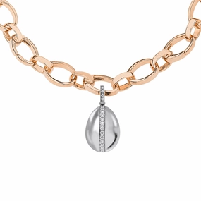 Faberge Heritage 18ct White Gold 0.18ct Diamond Egg Charm Exclusive Edition