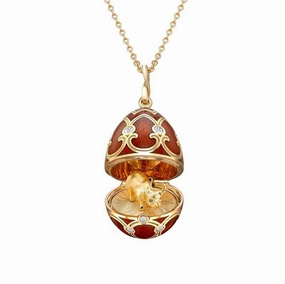 Faberge Palais Tsarskoye Selo Red Locket with Ox Surprise