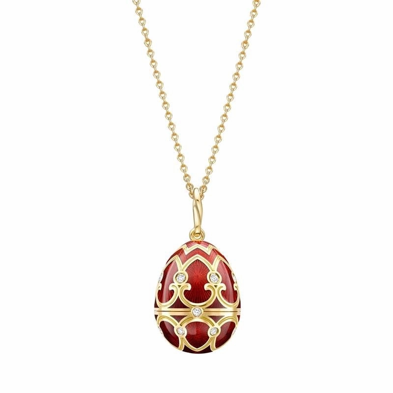 Faberge Palais Tsarskoye Selo Red Locket with Ox Surprise