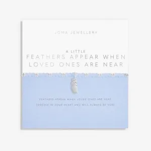 Feathers Appear When Loved Ones Are Near Silver Blue 17.5cm Bracelet 6223