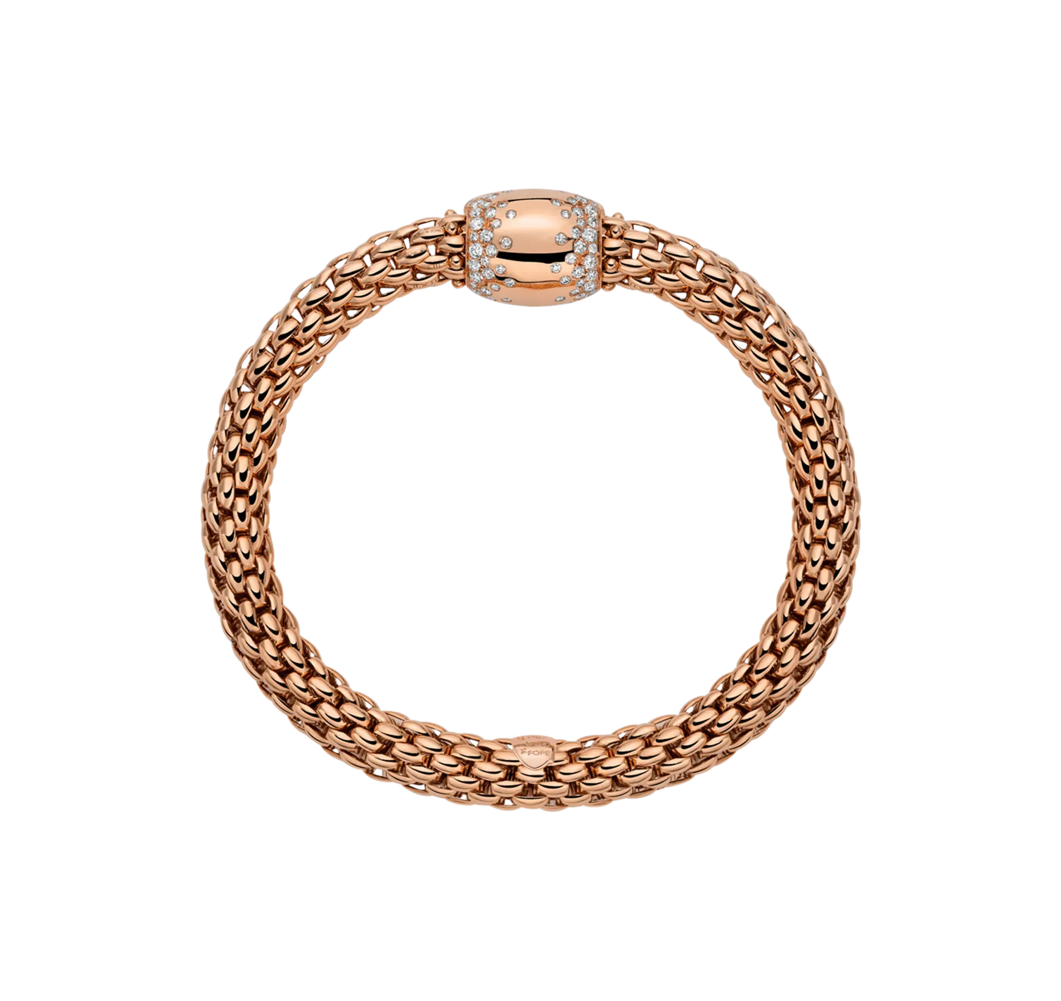 Fope 18ct Rose Gold 1.07ct Diamond Love Nest Flex'it Bracelet