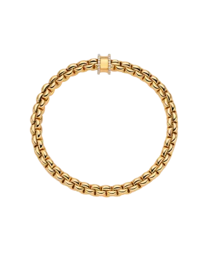 Fope 18ct Yellow Gold 0.17ct Diamond Pav Flex'it Bracelet
