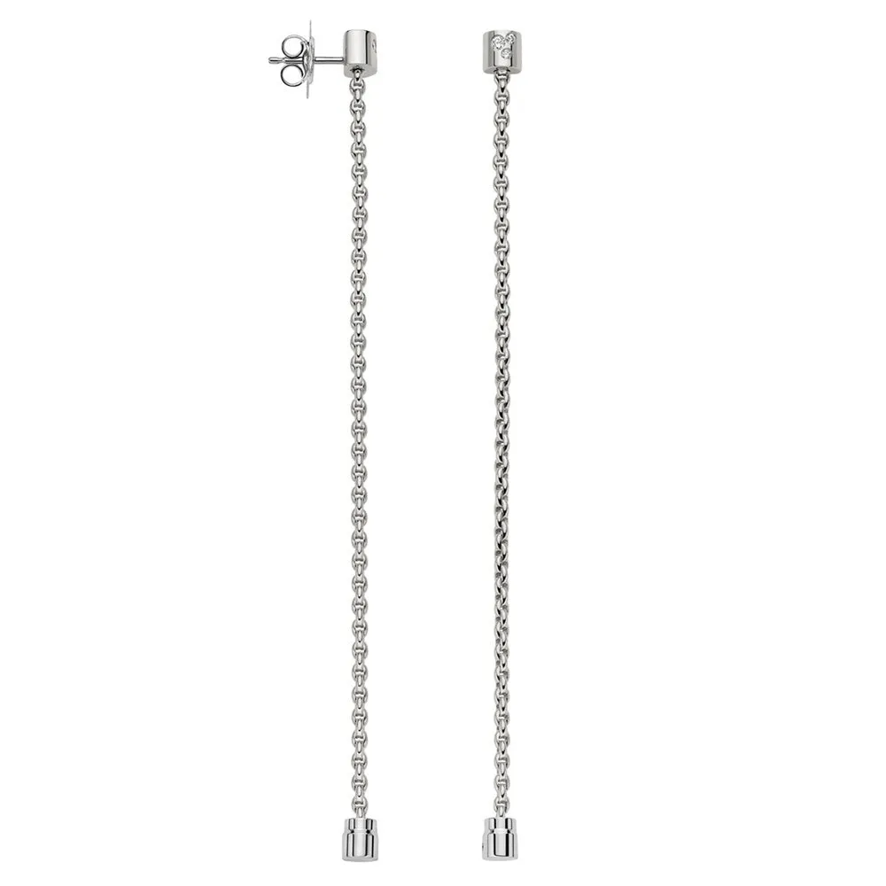 Fope Aria 18ct White Gold 0.09ct Diamond Interchangable Earrings