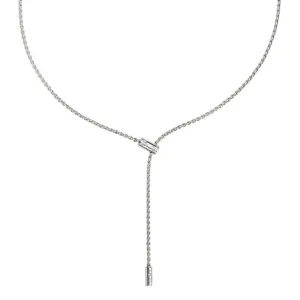 Fope Aria 18ct White Gold 0.11ct Diamond Adjustable Slider Necklace