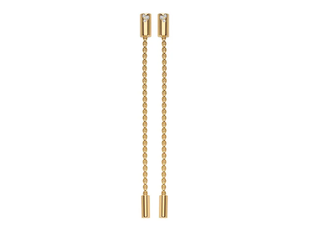 Fope Aria 18ct Yellow Gold 0.09ct Diamond Pendant Earrings