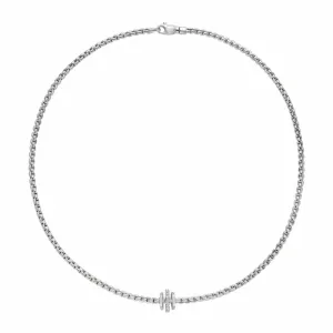 Fope Eka 18ct White Gold 0.15ct Diamond Necklace