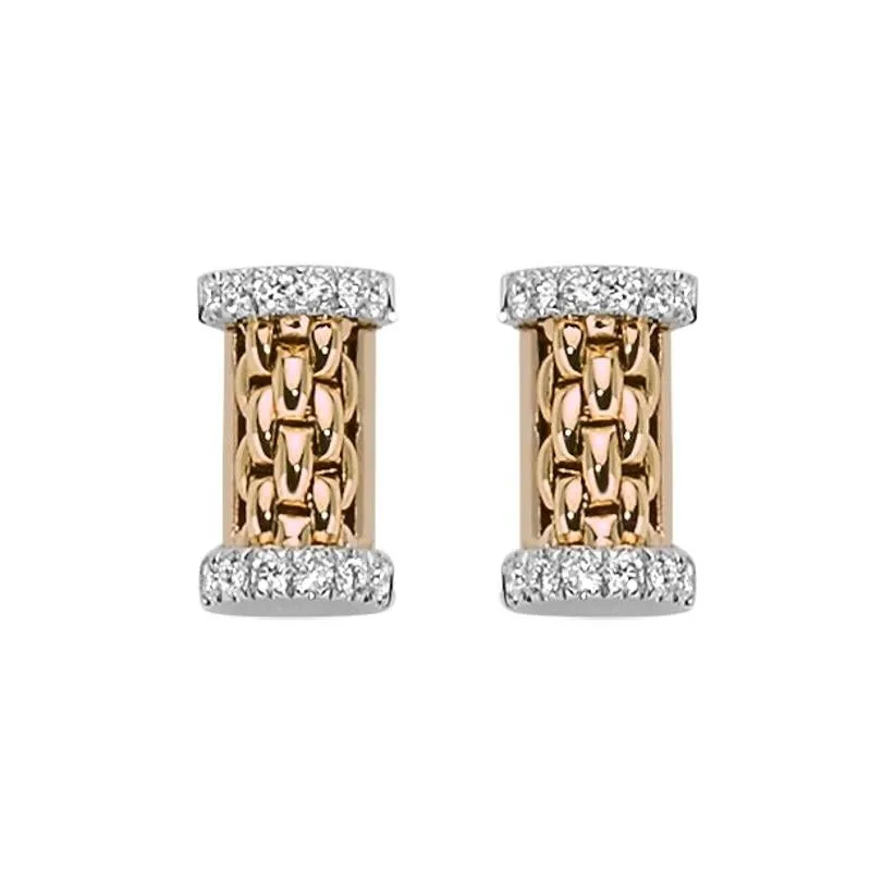 Fope Essentials 18ct Rose Gold Diamond Stud Earrings