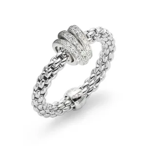 Fope Flex'it Prima 18ct White Gold 0.31ct Diamond Ring