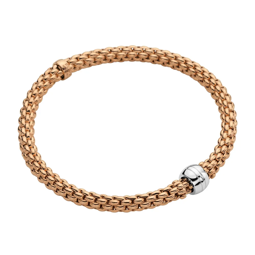 Fope Flex'it Solo 18ct Rose Gold Bracelet