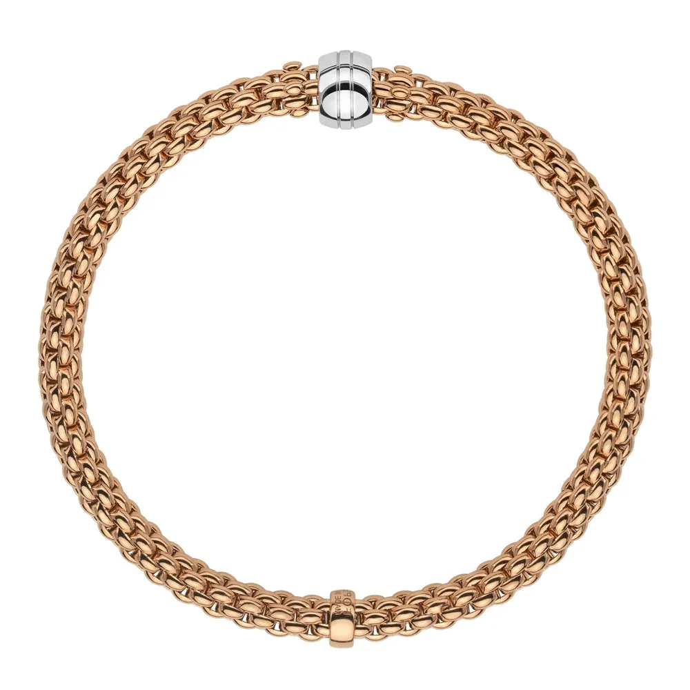 Fope Flex'it Solo 18ct Rose Gold Bracelet
