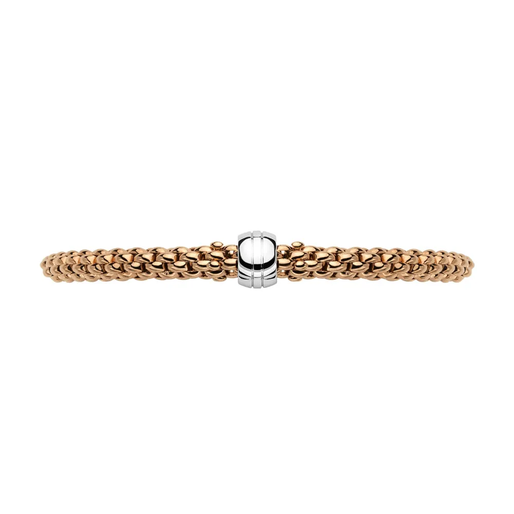 Fope Flex'it Solo 18ct Rose Gold Bracelet